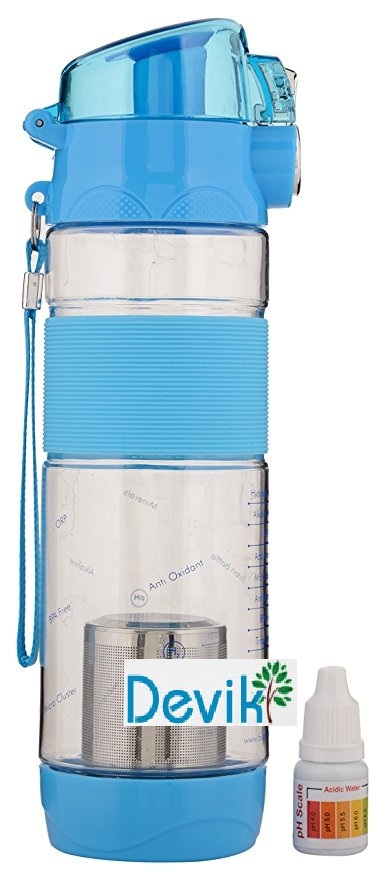 Devik Trader tritanium Alkaline Water Bottle, Capacity: 650 Ml