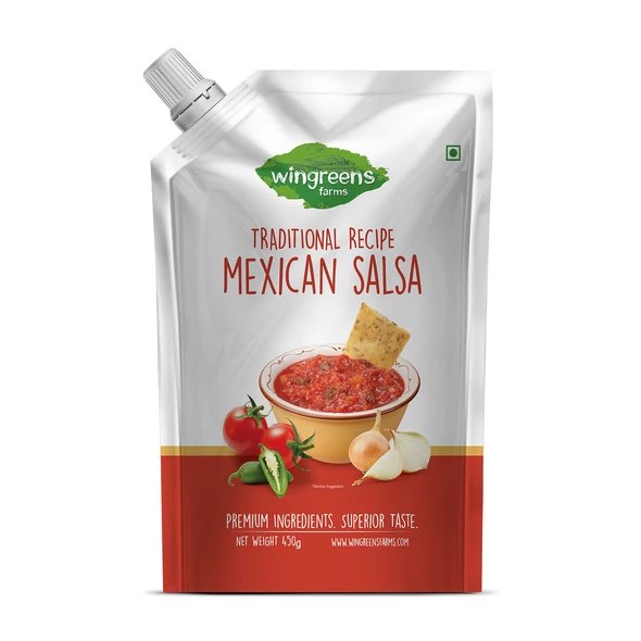 Wingreens Farms Traditional Recipe Mexican Salsa Sauce, Packaging Type: Pouch, Packaging Size: 450 Gm