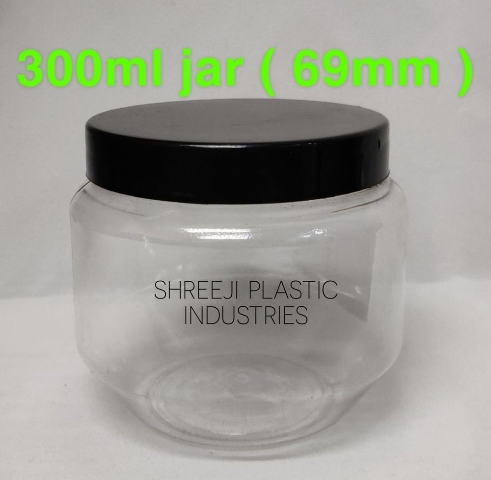 300ml Transparent Plastic Jar, For Packaging