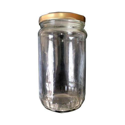 Go Green Transparent Round Glass Jar, Capacity: 800 Ml