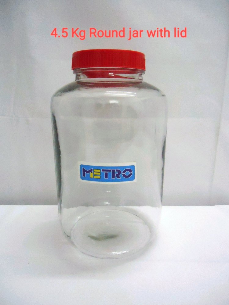 4.5 Kg Clear Kitchen Storage Glass Jars, Grade: Food Grade