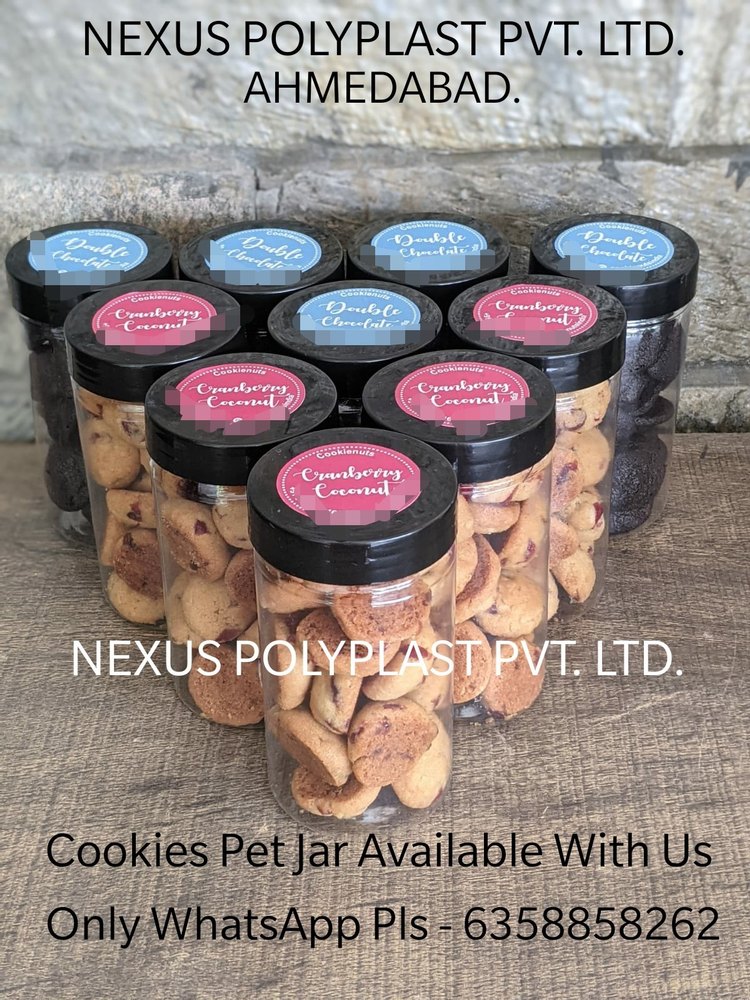 NEXUS Transparent Pet Jar For Cookies And Dryfruits, For Packaging, Packaging Type: Plastic Bag