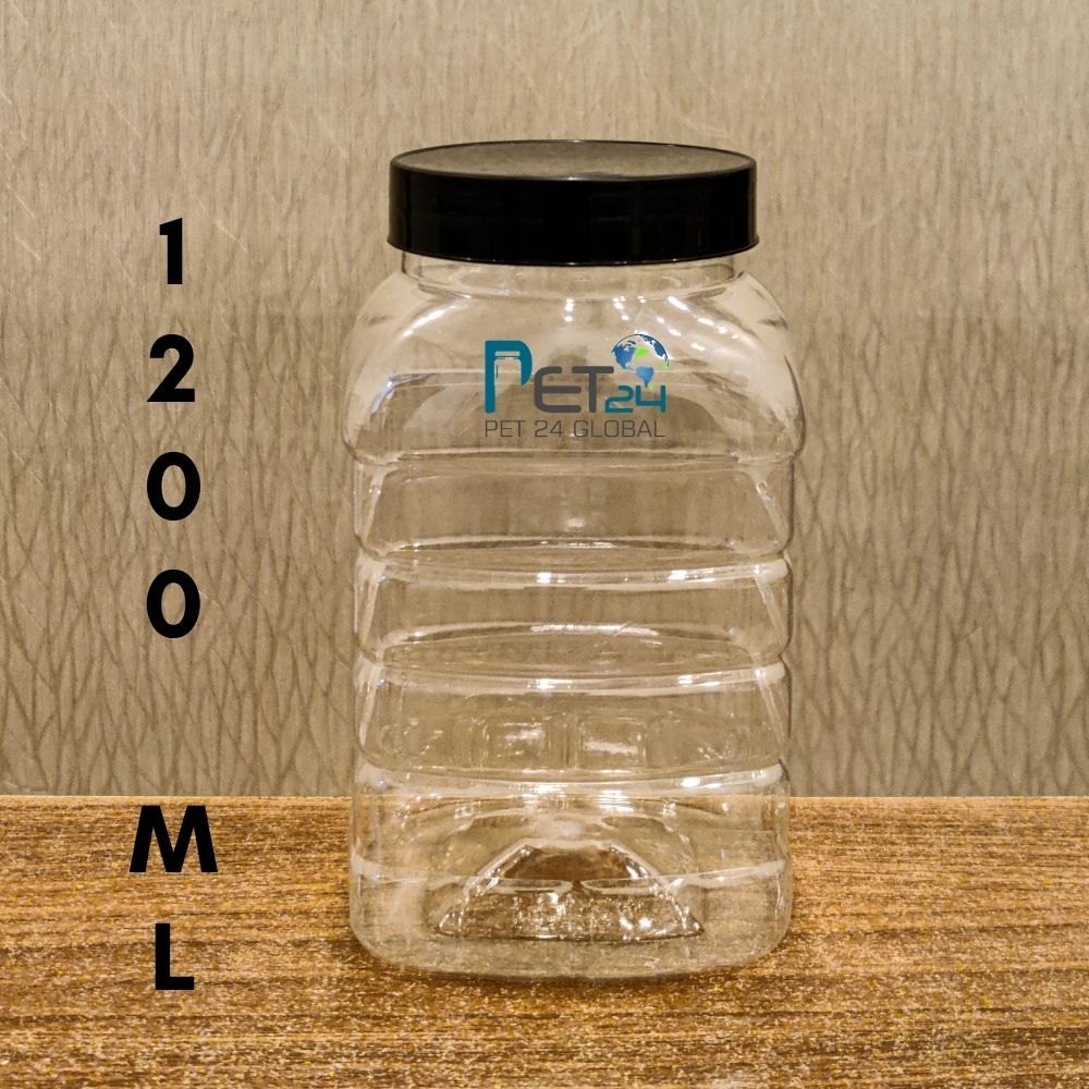 Pet Plastic Cookies Jar, Capacity: 1200 ml