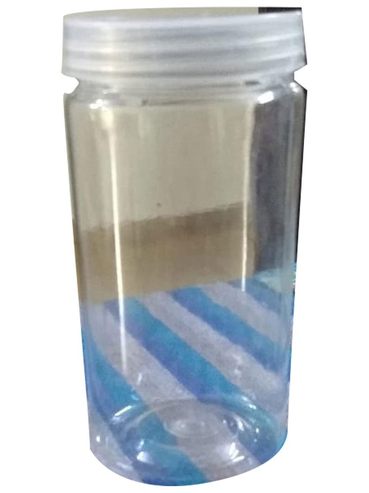 Transparent Round 750 Ml Wide Mouth PET Jar, For Beverage