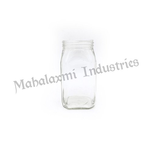 Plastic Transparent 1 Kg Square Honey Glass Jar