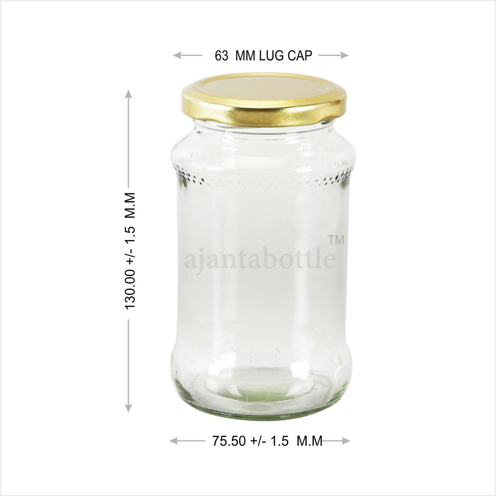 400 Ml Fancy Dotted Jam Jar