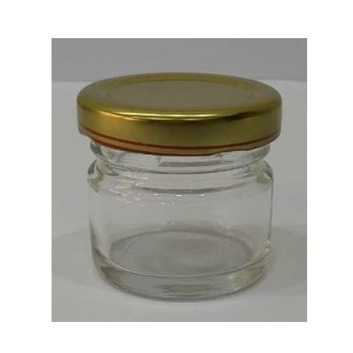 Metal Cap Transparent 31 ML jam jar/ 1oz Glass Jar