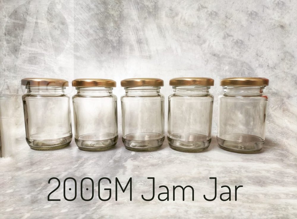 Tin Screw Cap 200 gm Jam Glass Jar