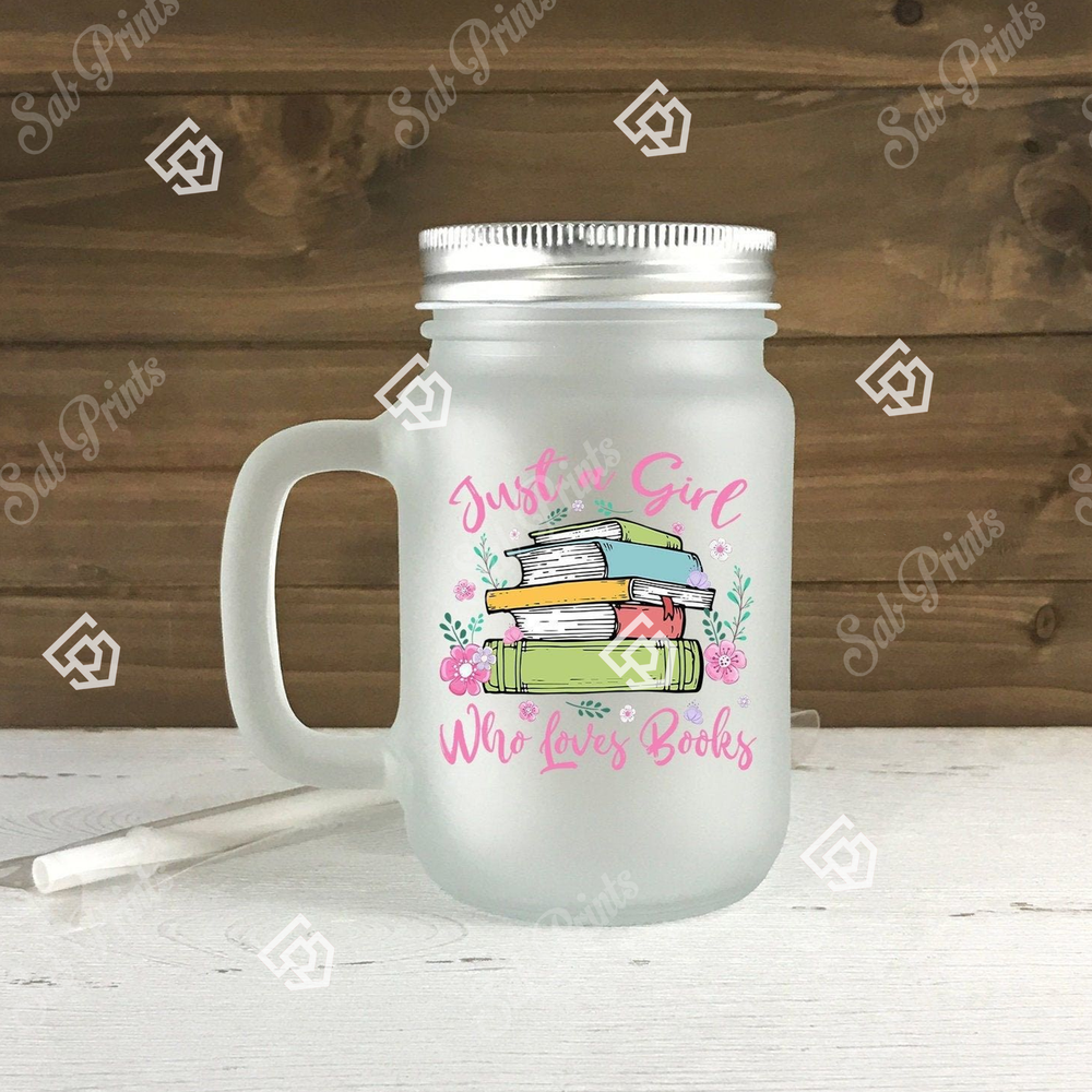 450 Glass Mason Jar With Handle Personalised Frosted Glass, For Food Storage