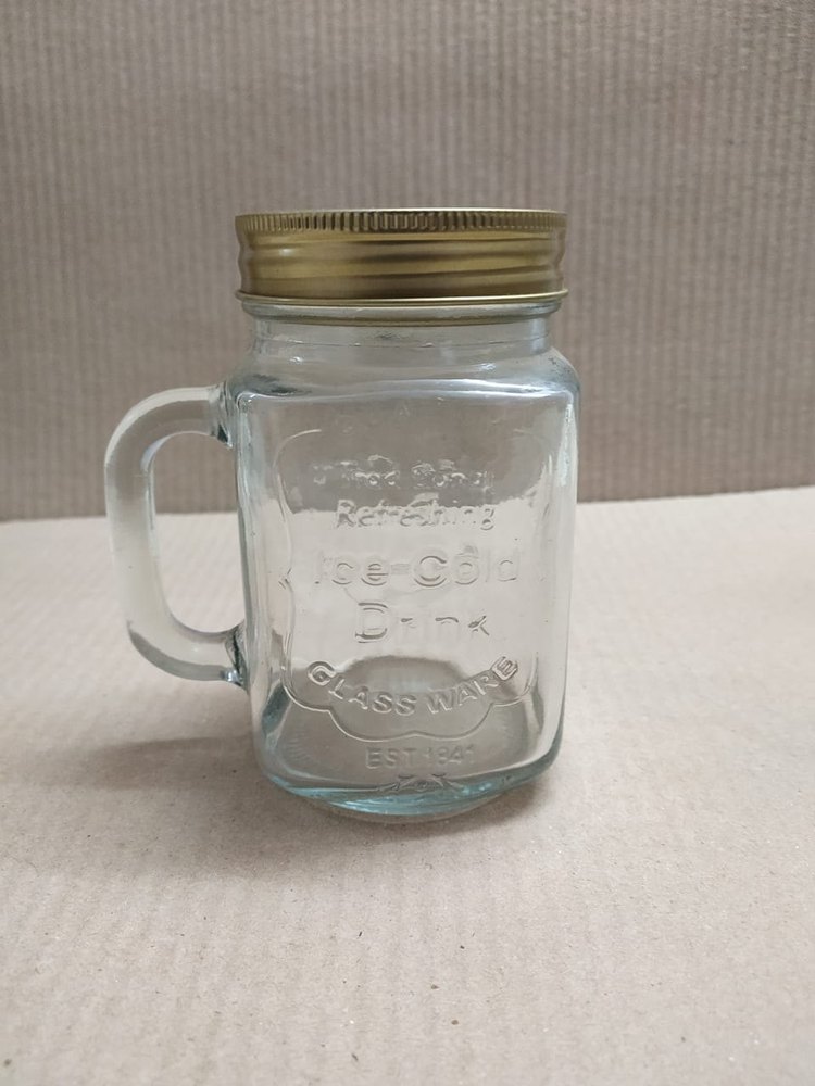 500 Ml Masson Handle Glass Jar, For Pickle & Juice