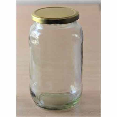 Metal Lug Cap 1000ml Glass Ghee Jar, For Packaging