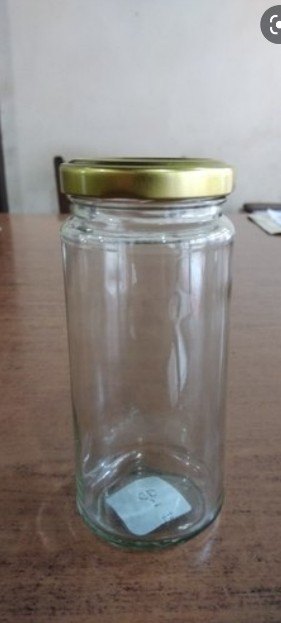 Metal Lug Cap Glass Bamboo Jar 250 Ml