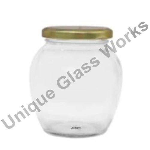 Transparent 350 ml Matka Glass Jars