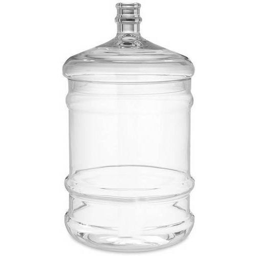 Transparent Plastic Mineral Water Jar, Capacity: 20 L