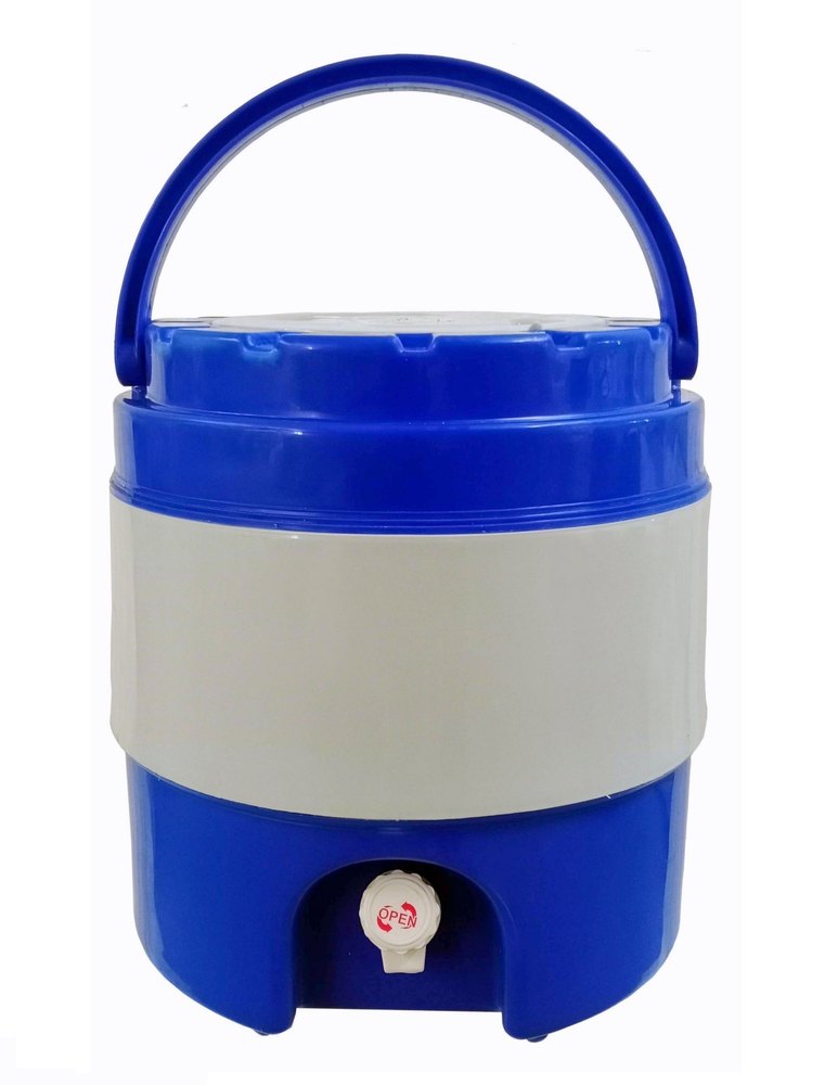 Blue Plastic Insulated Water Jug, Capacity: 12