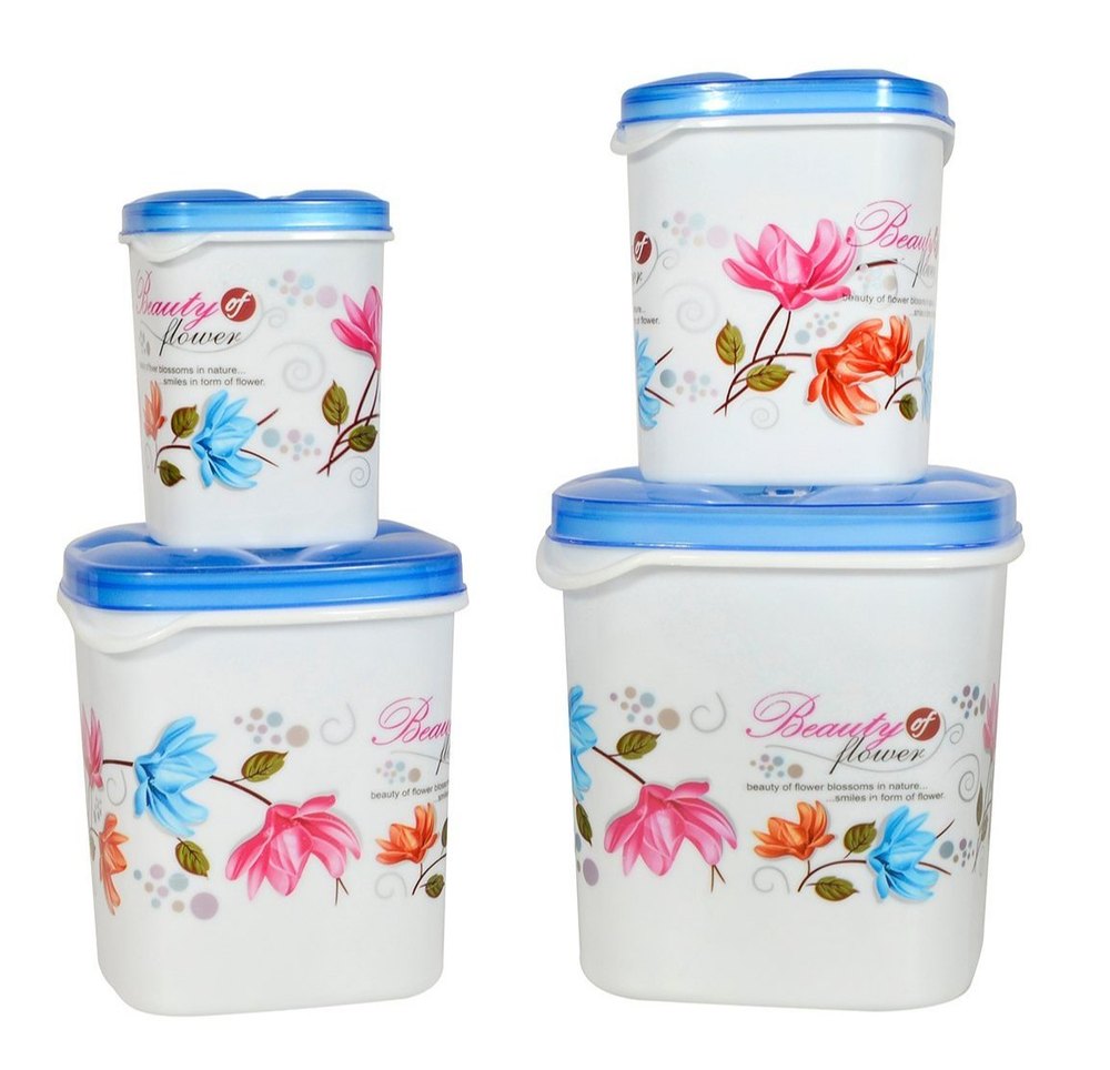 PP Square Milky Printed Storewell Containers, For Household, Packaging Type: Box