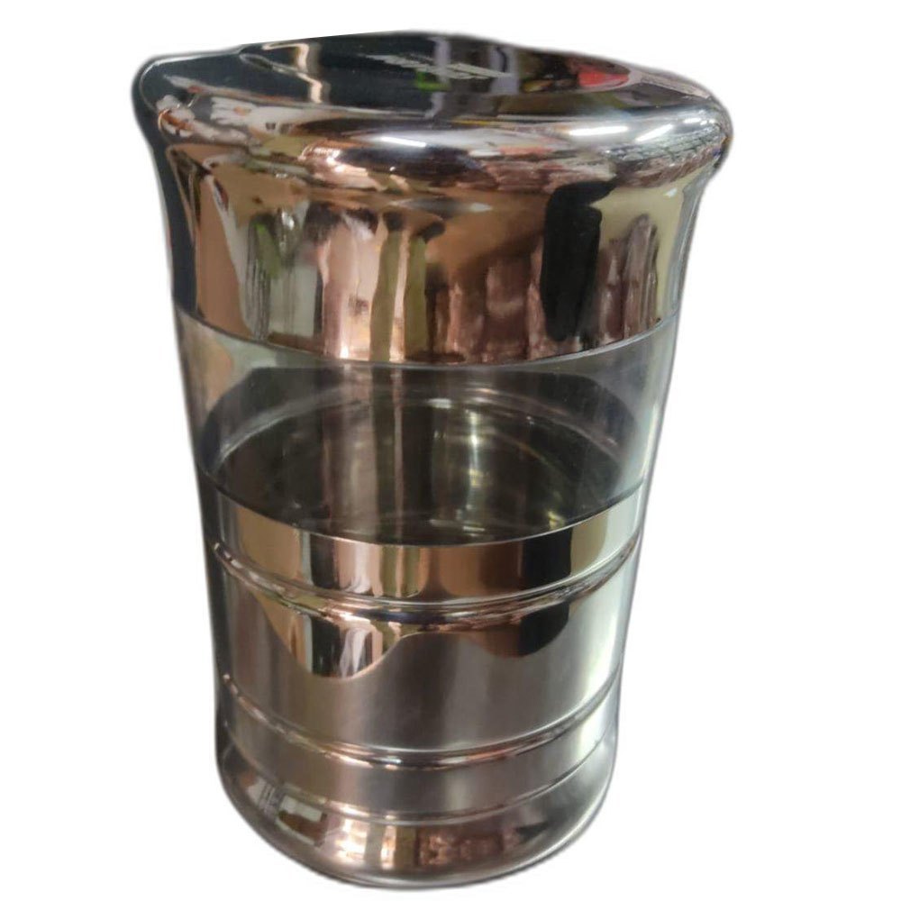 Stainless Steel Coffee Container, Round, Capacity: 500gm