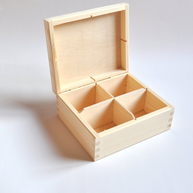 Paras Enterprises Natural Wooden Tea Box, Capacity: Nice, Rectangular