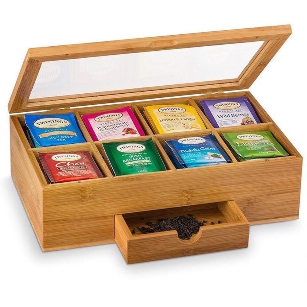 Junglewood Brown Wooden Tea Box, For Gifting, Size: 6 X 10 X 7 Inch (h X W X L)