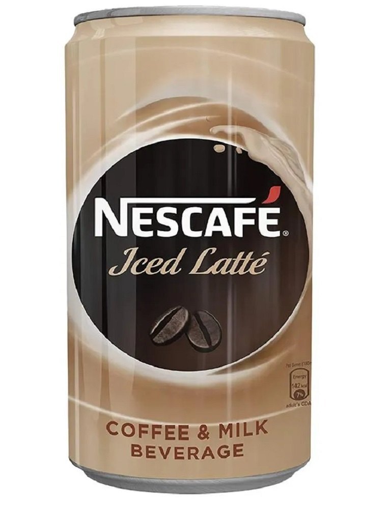 Brown Liquid 180 ml Nescafe Iced Latte Coffee Can