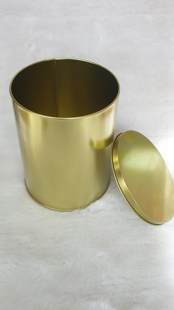 Round Multicolor Golden Coffee Tin Container, Capacity: 50 Gm - 1000 Gm, Size: 4 * 6 Inch