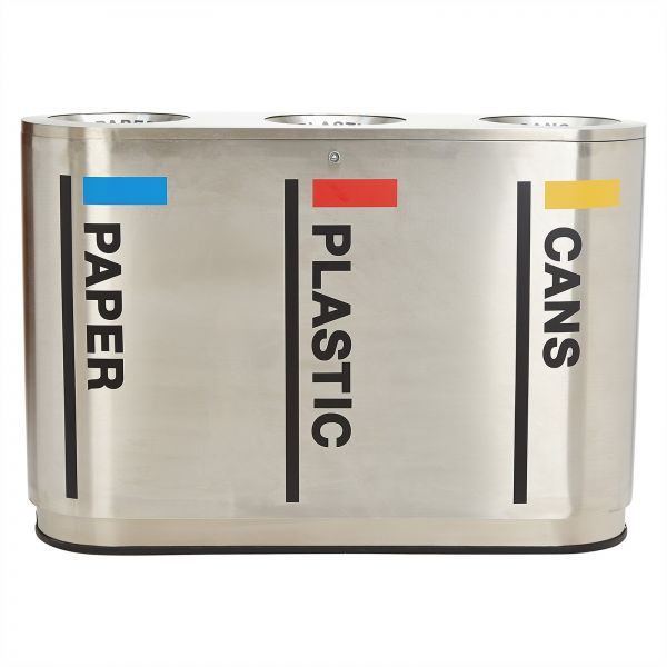 Stainless Steel Trio Bin