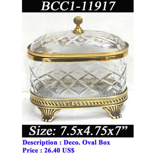 Decorative Oval Box, For Home Decoration , Size (Dimension): 7.5 X 4.75 X 7Inch