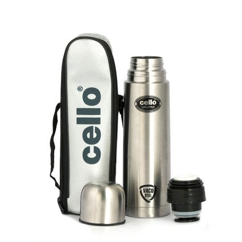 Silver Cello Stainless Steel Water Flask, Capacity: 1000 Ml