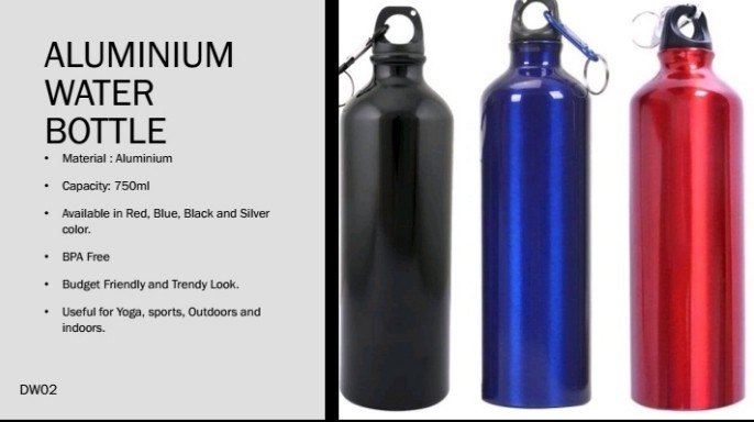 Aluminum Sipper Bottle, Round, Capacity: 750