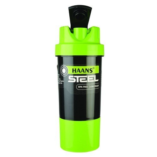 Haans Steel Shaker Bottle, For Gym, Capacity: 400 ml