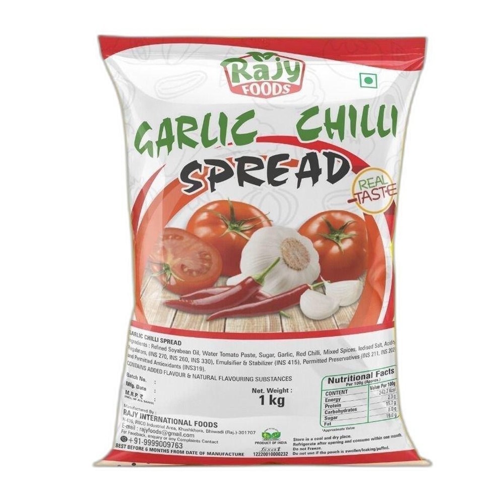 Rajy Foods Garlic Chilli Spread, Packaging Type: Packet, Packaging Size: 1kg