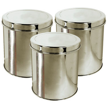 3 Pieces SS Canister, For Home, Capacity: 6 kg