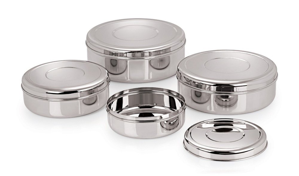 Polished Multi-Purpose Stainless Steel Condiment Container Set, For Food Storage