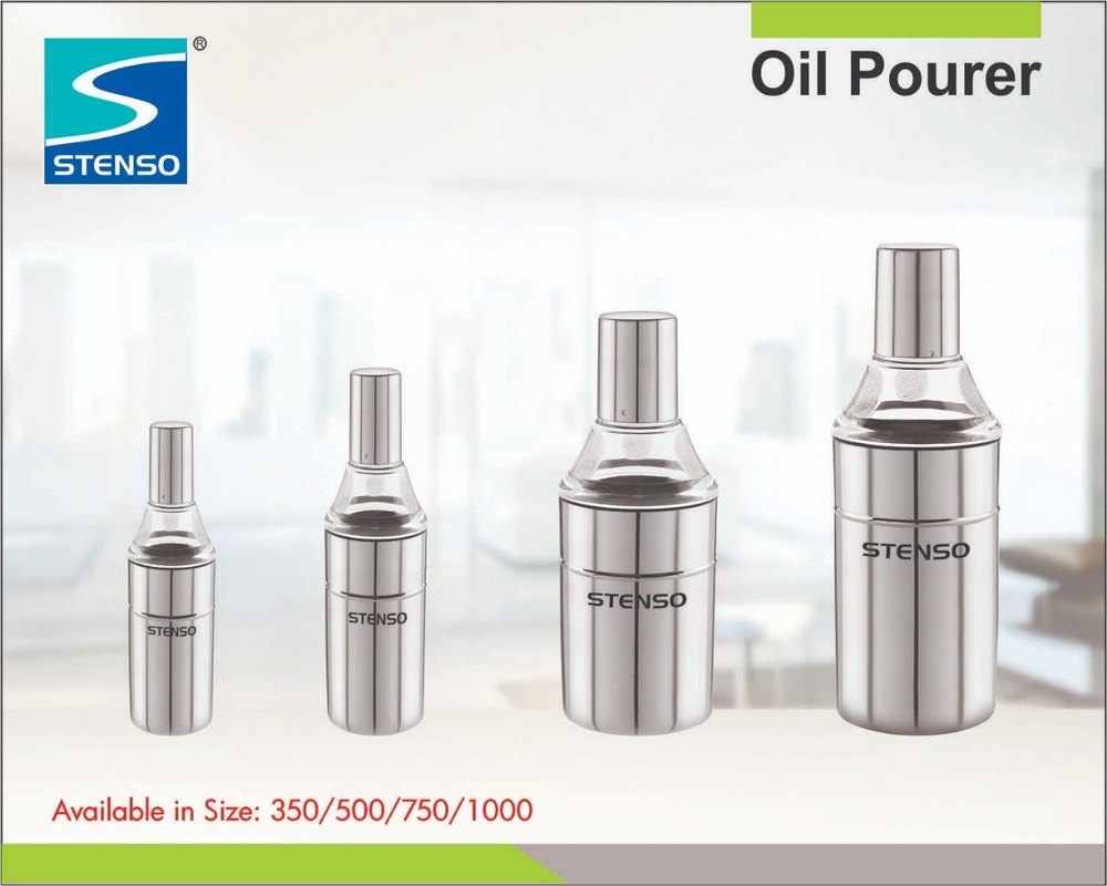 STENSO STAINLESS STEEL OIL POURER (750 ML), Size: 350/500/750/1000