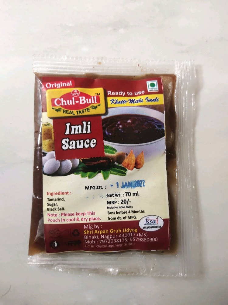 Chul-bull Imli Sauce, Packaging Size: 70ml, Packaging Type: Pouch