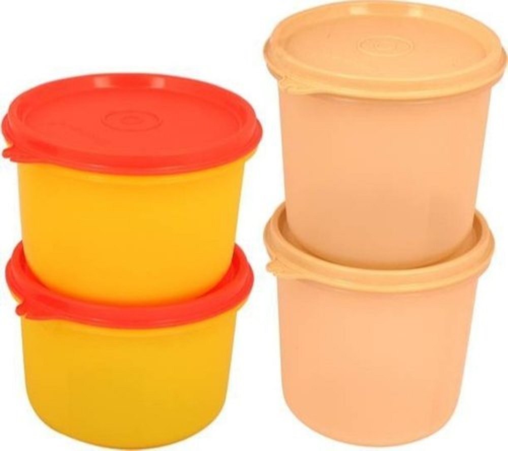 Plastic Round Tupperware Executive Container Set, Size: 92mm X 91.5mm X 138mm