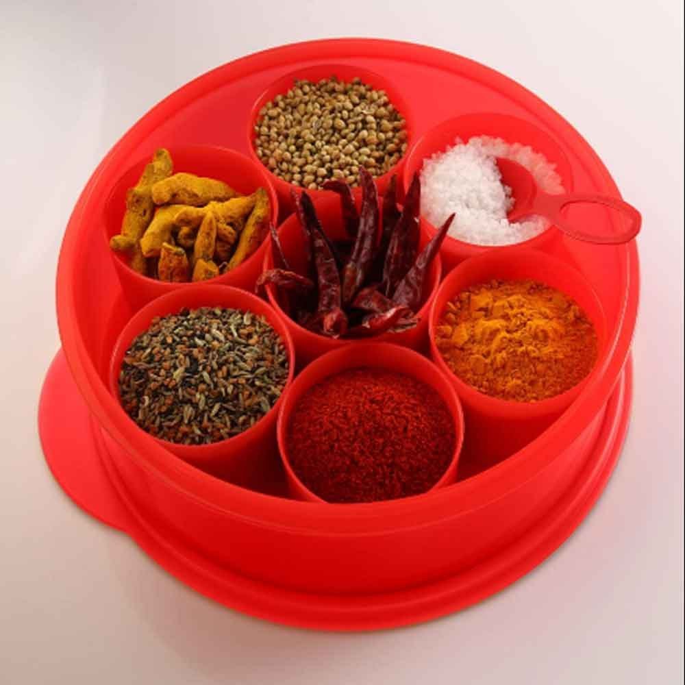 Plastic Tupperware Masala Keeper Spice Box, For Kitchen, Capacity: 500ml