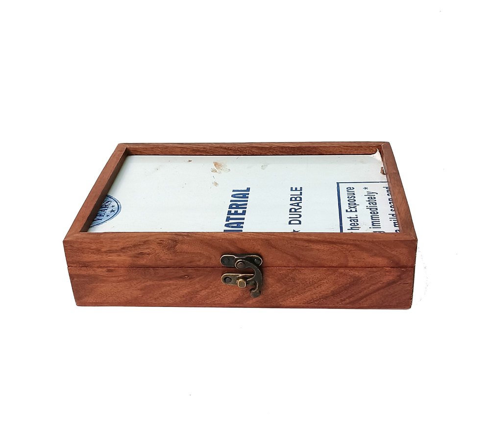 WuduCasa WOODEN SPICE BOX 6 BLOCK RECTANGULAR, For Kitchen, Capacity: 600 Gms