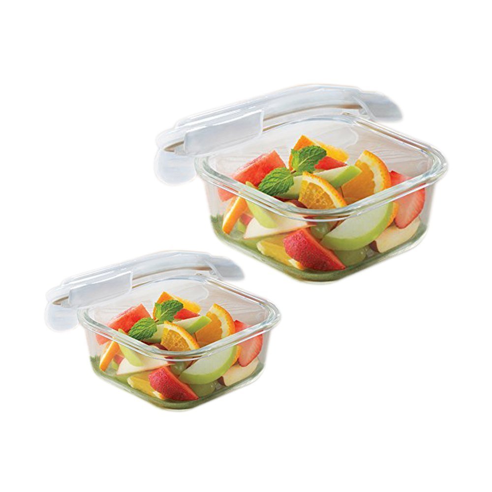 Clear Microwavable Klip - N - Store Square Dish With Lid 800ml