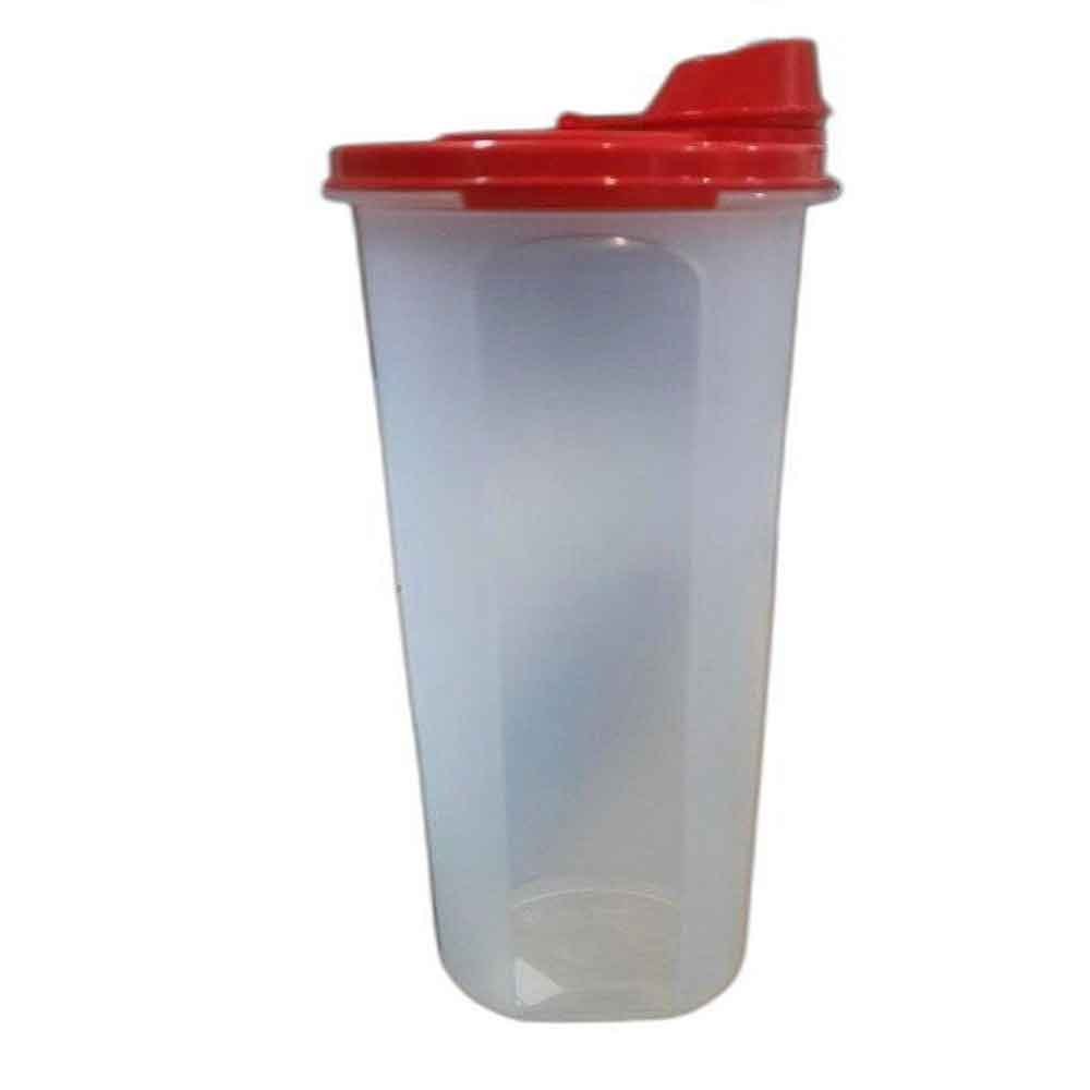 Air Tight Red and White Tupperware Mega Magic Plastic Flow Oil Dispenser, Size: 92mm X 91.5mm X 306mm, Capacity: 1.1 L