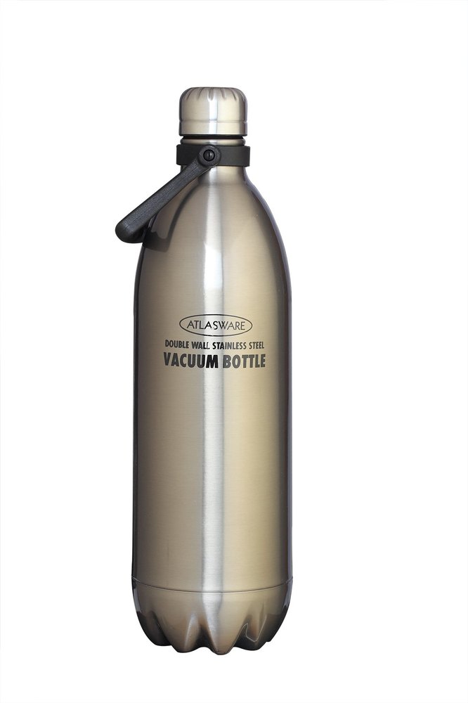 Atlasware Silver Double Wall Stainless Steel Vacuum Bottle, For Water Storage, Capacity: 500ml