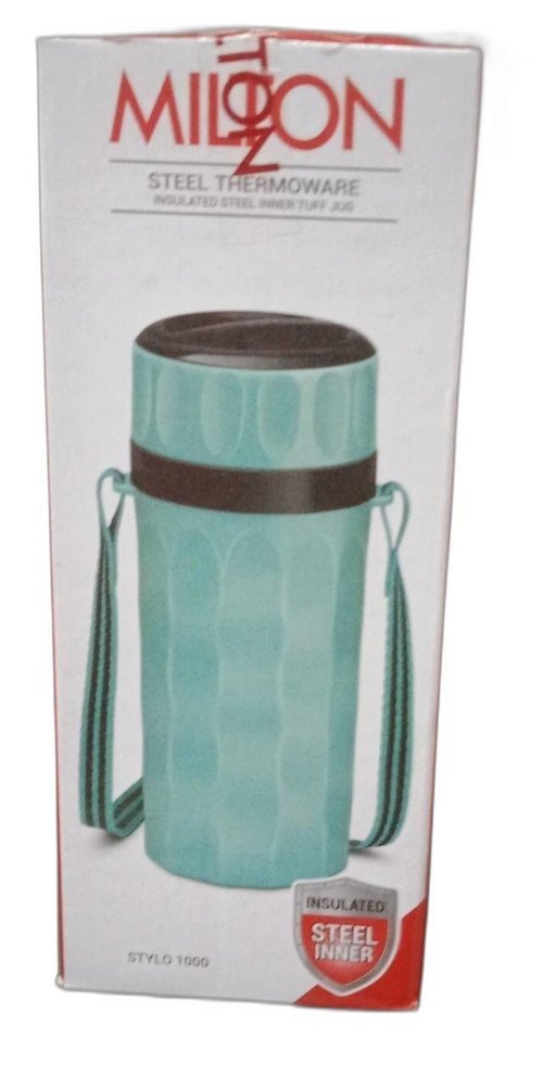 Blue Milton Steel Thermoware Insulated Steel Inner Tuff Jug, Capacity: 900ml