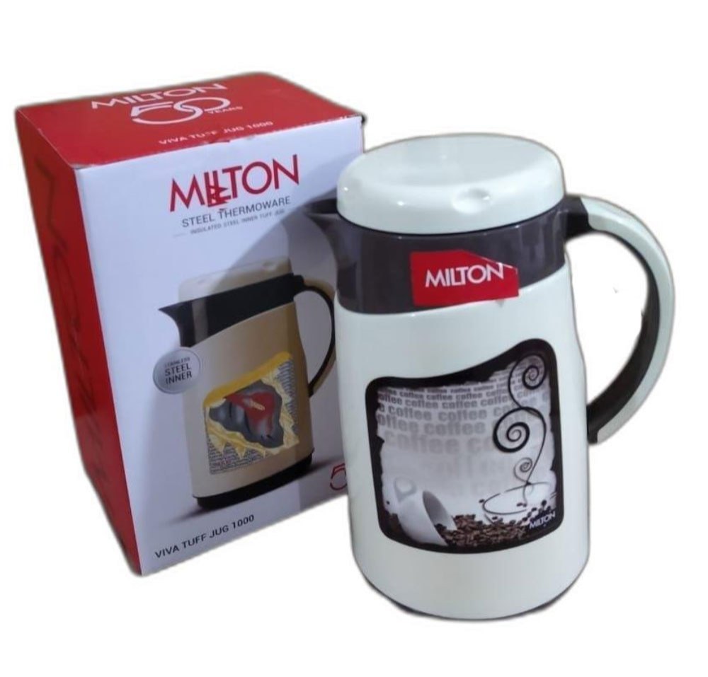 Cream Brown Milton Viva Tuff Steel Jug, Cold Time: Hot And Cold For Longer Hours, Capacity: 500ml