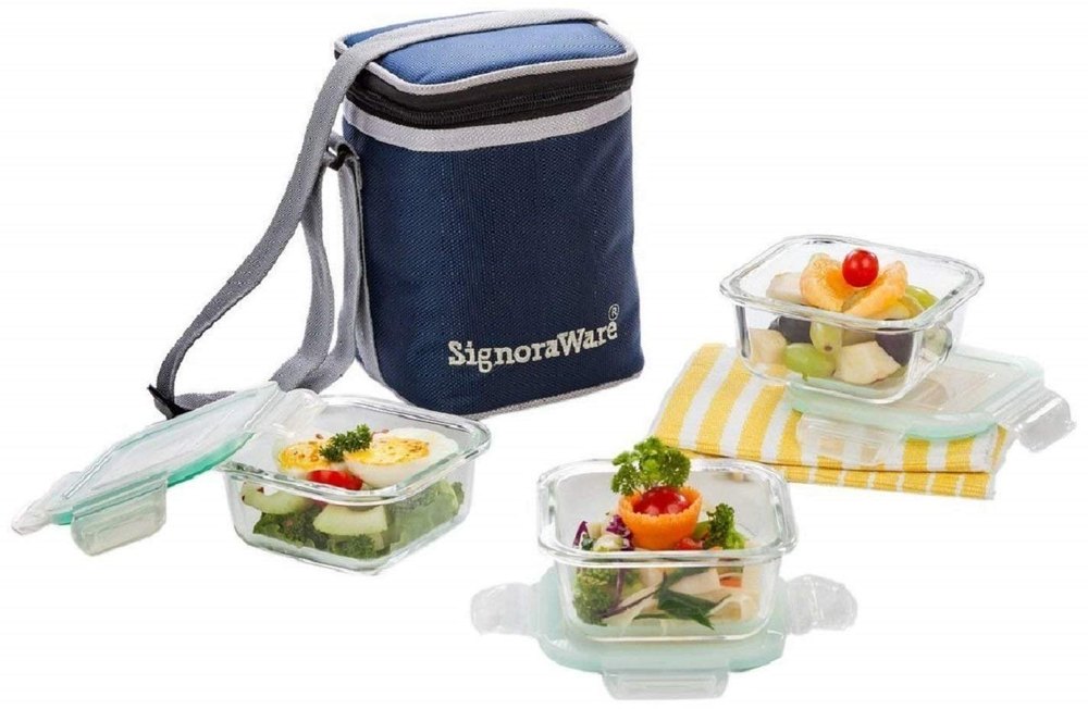 Signoraware Glass Lunch Box, Capacity: 320ml