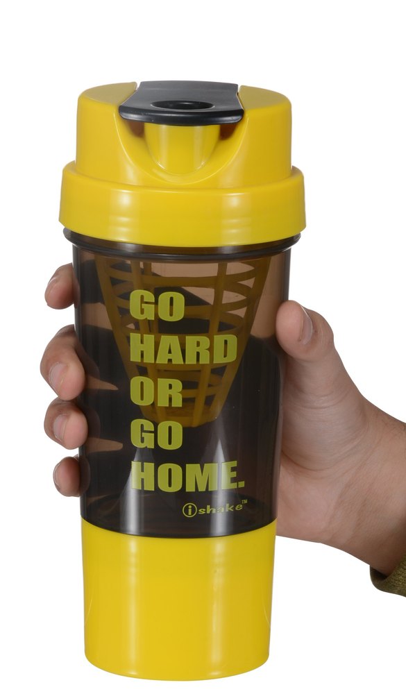 Black And Yellow I Shake Tornado Drinkware Bottles, Round