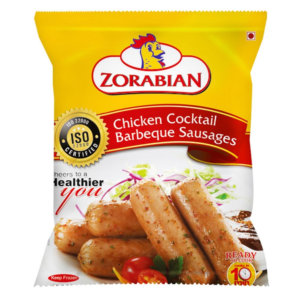 Zorabian Chicken Cocktail Barbeque Sausages, Packaging Type: Packet, Packaging Size: 250g