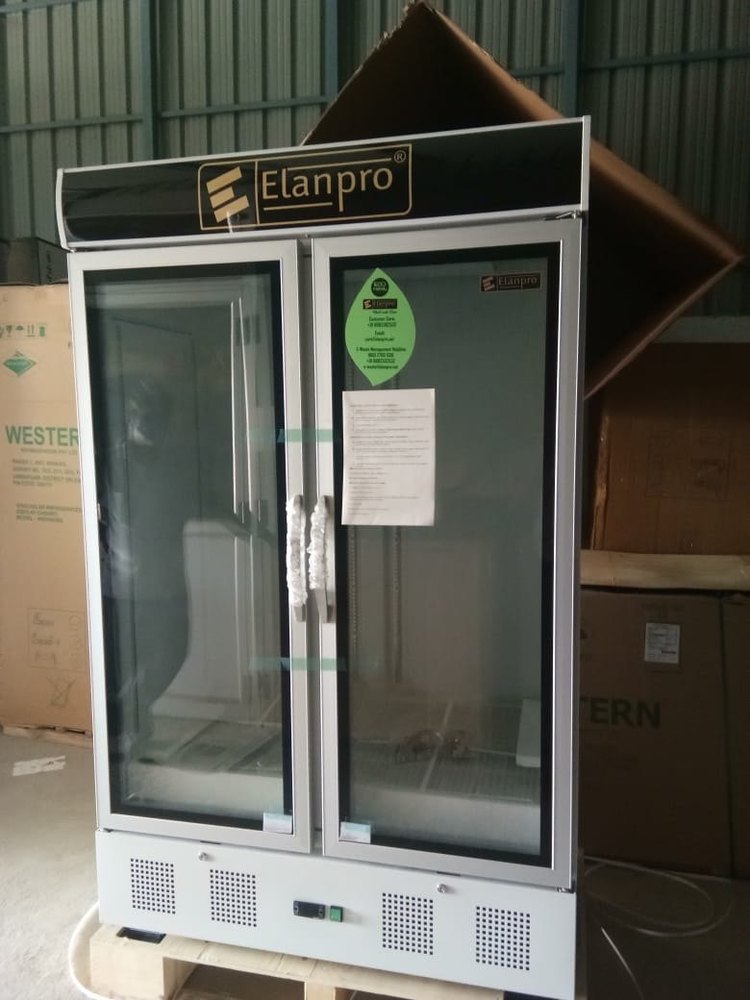 Elan Pro Vertical Glass Door Freezer, Capacity: Available In Various Sizes, Number Of Basket: Shelves