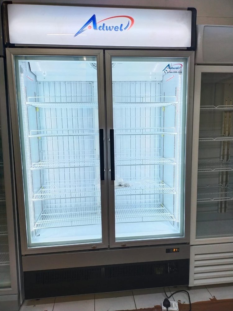 ADWIN Vertical Glass Door Freezer, 7feet X 4 Feet, Refrigerant Used: R600