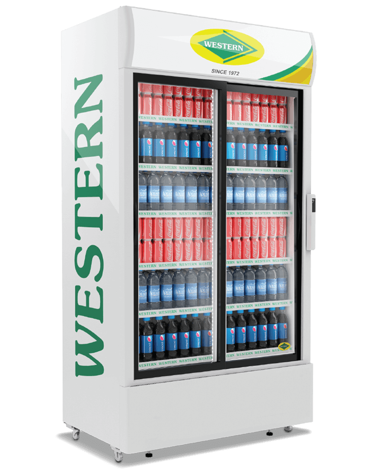 Multiple brands Vertical Glass Double Door Freezer, Refrigerant Used: Commercial And Industrial