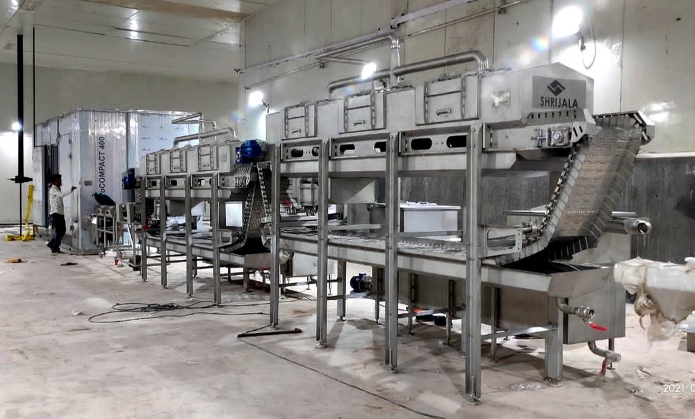 SHRIJALA Frozen Paneer Processing IQF Line, Capacity: 500 L